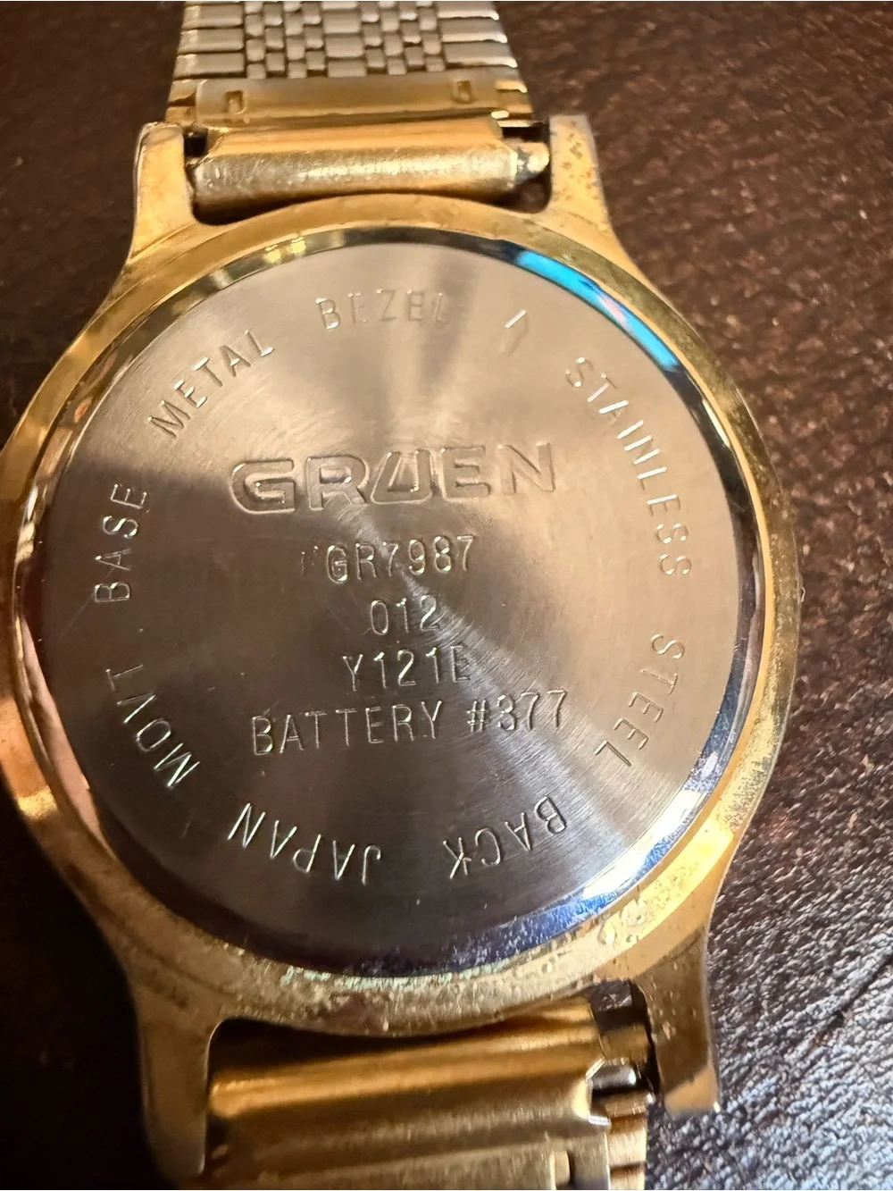 Gold-Tone Mesh Band Watch - JFK 1976 Men's Watch